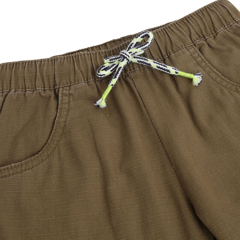 Boys Dark Green Solid Long Trousers image number 2
